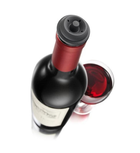 Stainless Steel Wine Saver with 2 Bottle Stoppers - CorkiGo